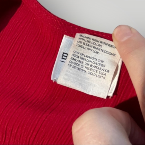 Vintage JR Bentley Red Button Down Short Sleeve Blouse Top - Picture 5 of 12